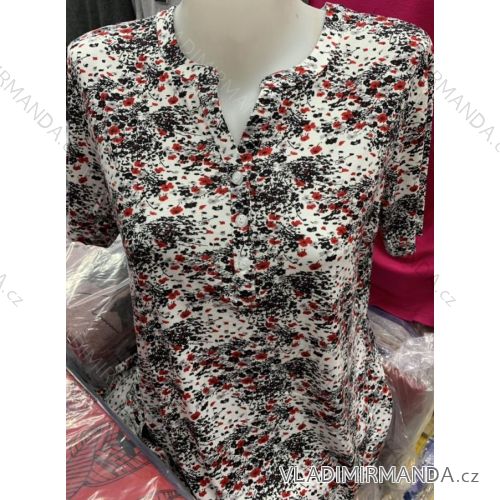 Tunic Shirt Short Sleeve Ladies (M-3XL) POLISH FASHION PM119024
