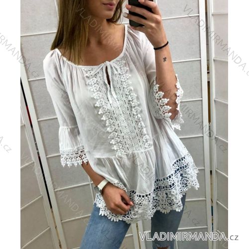 Short sleeve tunic women's lace (uni m / l) ITALIAN MODE IM719254
