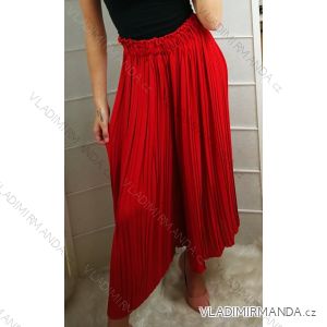 Kalhoty dlouhé elegantní  skládané dámské (uni m/l) ITALSKá MODA IM719356