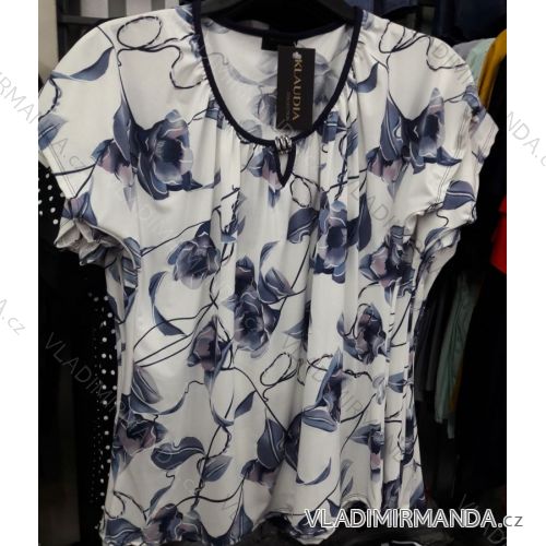 Women's T-shirt short sleeve flowered (M-3XL) POLISH FASHION PM119158
