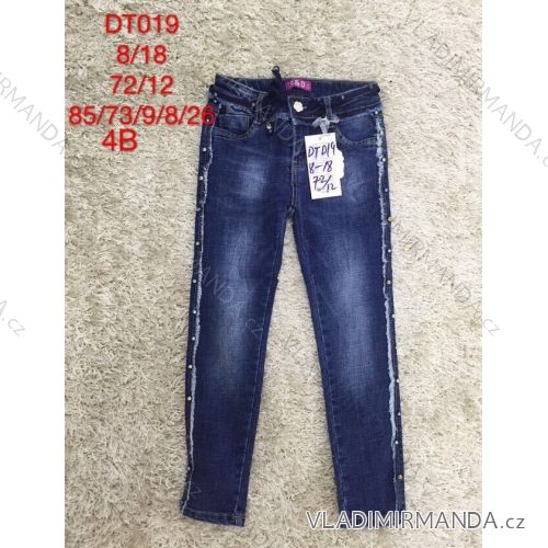 Rifle jeans slabé jarné dorast dievčenské (8-18 LET) SAD SAD19DT019
