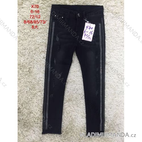 Rifle jeans slabé dorast dievčenské (6-16 rokov) SAD SAD19X70
