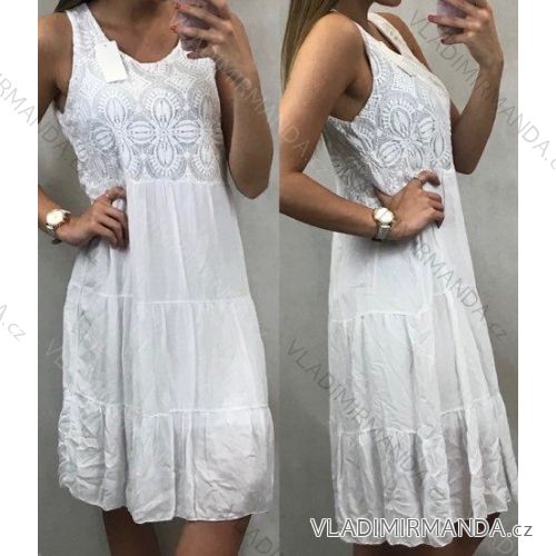 Summer Sleeveless Dress Lace Women (uni s / m) ITALIAN MODE IM1419012
