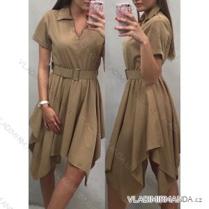 Summer short sleeve dress with belt women (uni s / m) ITALIAN MODE IM1419015
