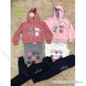 Tracksuit with T-shirt for girls (98-128) SAD SAD19CH5813
