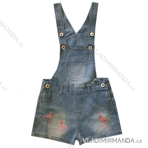 Shorts denim jeans with puppies girls (4-12 years) KUGO K9830