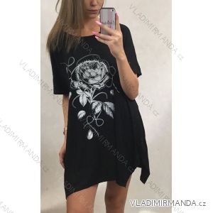 Tričko krátký rukáv nadrozměrné dámské (uni XL/2XL) ITALSKá MóDA IM919718