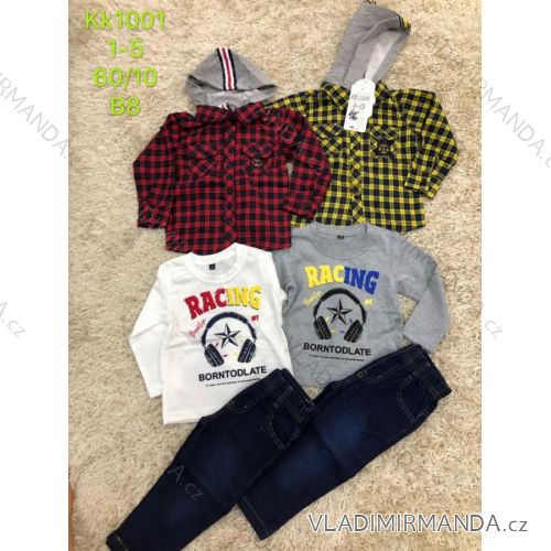 Jeans Set with T-Shirt and Shirt Kids Boys (1-5) SAD SAD19KK1001
