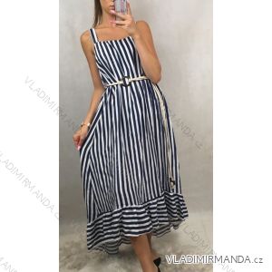 Women's long summer strip dress (uni sm) ITALIAN MODE IM919157