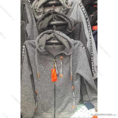 Mikina na zip s kapucí pánská nadrozměrná (3XL-6XL) HKD HKD19002-162