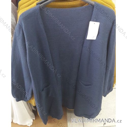 Cardigan pletený dlouhý rukáv dámský (uni s/m/L) ITALSKá MODA im719411