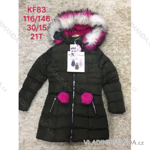 Hooded Winter Coat, Children's Teen Girls (116-146) SAD SAD19KF83