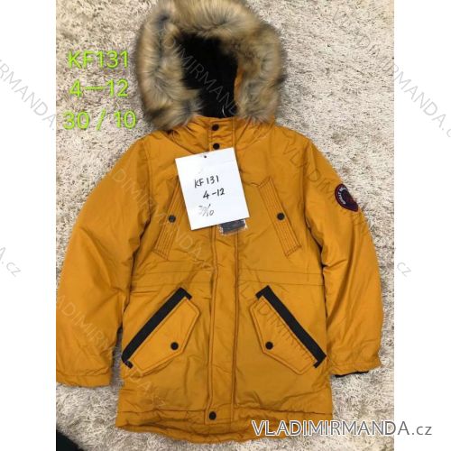 Jacket winter with hood and fur children adolescent boys (4-12 years) SAD SAD19KF131