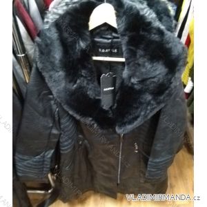 Coat LEATHER Winter with fur women (s-XL) Ature IM919F805
