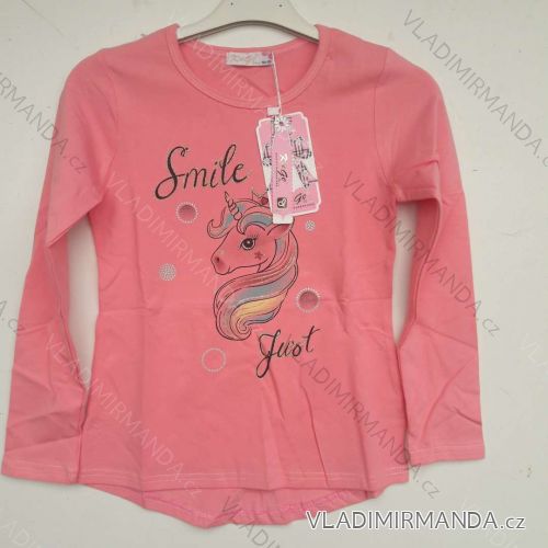 T-shirt long sleeve with sequins children's girl (98-128) KUGO K1937