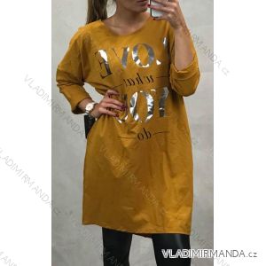 Šaty dlouhý rukáv dámské LOVE (uni l-xl)  ITALSKá MODA IM7191004