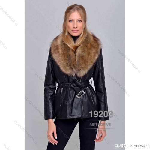 Winter leather jacket with fur (S-2XL) METROFIVE MET19001
