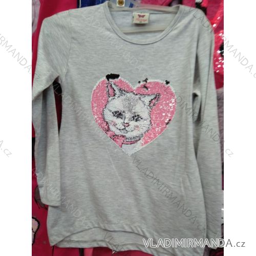 T-shirt long sleeve with sequins children adolescent girls (122-152) TUZZY TURKISH FASHION TM219147
