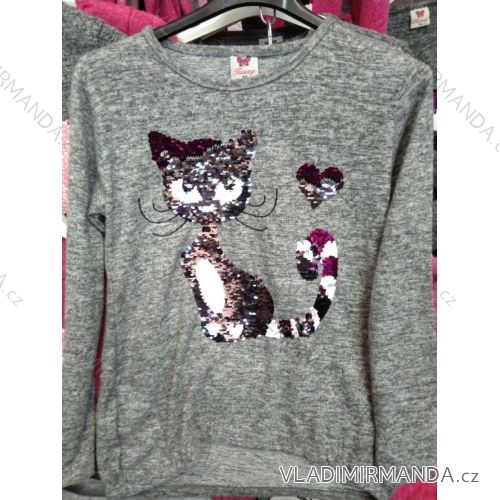 T-shirt long sleeve with sequins children adolescent girls (122-152) TUZZY TURKISH FASHION TM219148
