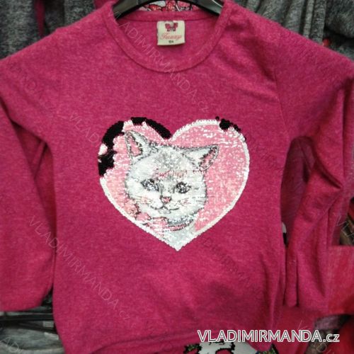 T-shirt long sleeve with sequins children's girl (104-128) TUZZY TURKISH FASHION TM219149
