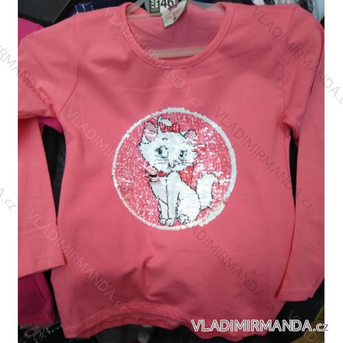 T-shirt long sleeve with sequins children's girl (98-128) TUZZY TURKISH FASHION TM219152
