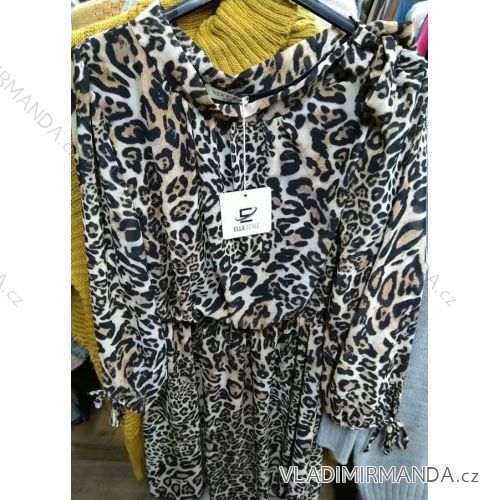 Leopard Pattern Long Sleeve Dress (uni sl) ITALIAN FASHION IM919878
