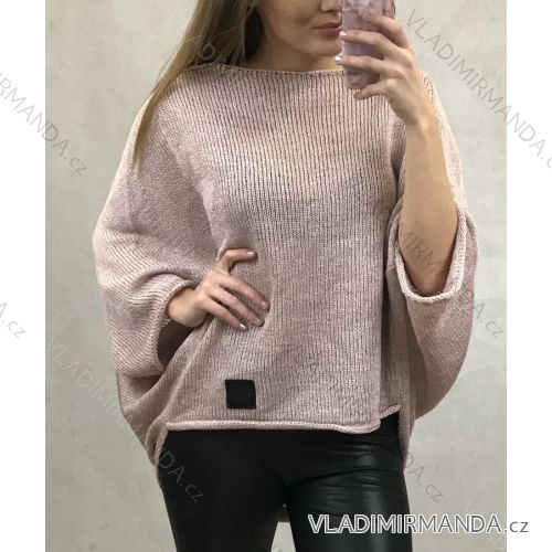 Svetr slabý dlouhý rukáv dámský oversize (uni s-xl) POLSKá MóDA Pv619111