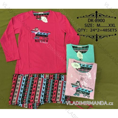 Pajamas Long Ladies Cotton (m-2xl) VALERIE DREAM DK-8907