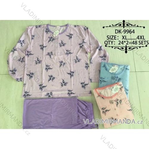 Pajamas long ladies cotton oversized (xl-4xl) VALERIE DREAM DK-9964
