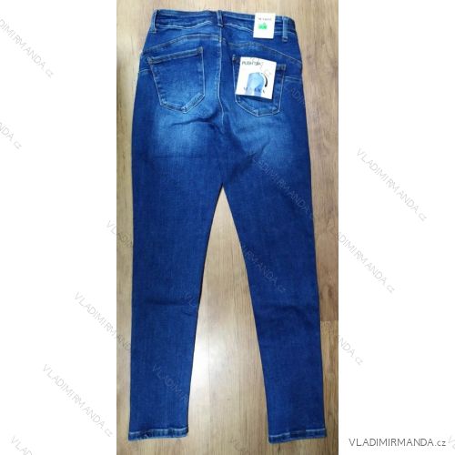 Rifle jeans dlouhé push-up dámské nadrozměrné (30-38) M.SARA MA120MS1006-3