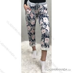 Sweatpants floral pattern long womens (uni s-m) ITALIAN FASHION IMC20019