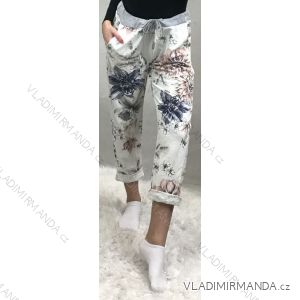 Sweatpants floral pattern long womens (uni s-m) ITALIAN FASHION IMC20019