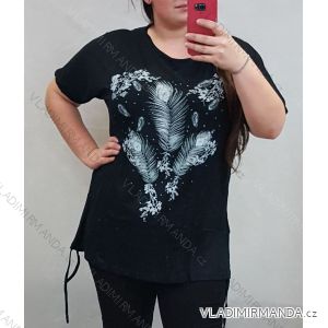 Tunika stahovací krátký rukáv dámská (uni L/XXL) TURECKÁ MÓDA TM920111