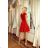 157-7 Dress MARTA with lace - red
