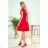 242-4 ANNA dress with lace - Red color
