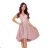 300-1 PATRICIA - lace neckline - powder pink
