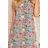 296-1 VICTORIA A trapezoidal dress with a colorful pattern
