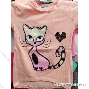 T-shirt with sequins short sleeve children's girl (98-128) TUZZY TURKISH FASHION TM220003
