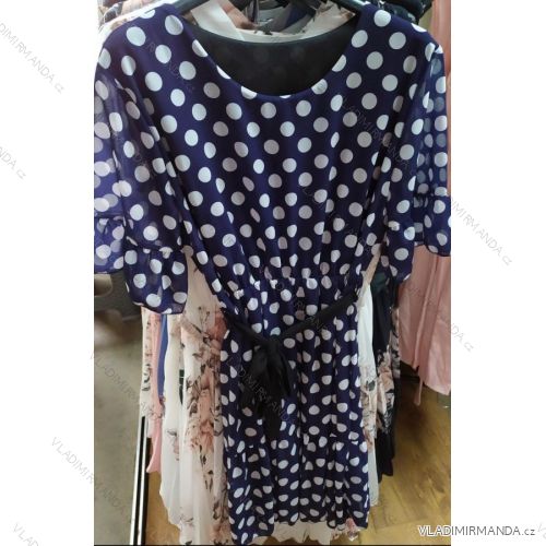 Dress short sleeve women's polka dot (UNI S-M) ITALIAN FASHION IM920157
