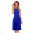 311-2 LILA Pleated dress with short sleeves - Royal Blue
