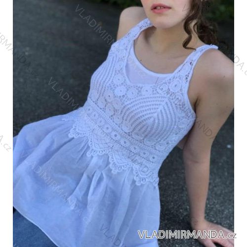 Women's Lace Summer Strapless Dress (UNI S-M) ITALIAN FASHION IMM20304