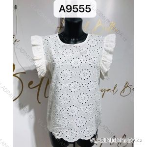 Shirt blouse short 3/4 sleeve lace ladies (UNI SL) ITALIAN FASHION IM13014