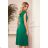 311-3 LILA Pleated dress with short sleeves - Green