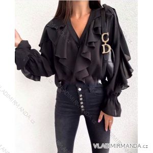 Blouse long sleeve with ruffles women (UNI S / L) ITALIAN FASHION IMK20159