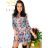 Summer long sleeve flowered women's dress (UNI S / L) ITALIAN FASHION IMK20150