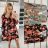 Summer long sleeve flowered women's dress (UNI S / L) ITALIAN FASHION IMK20150