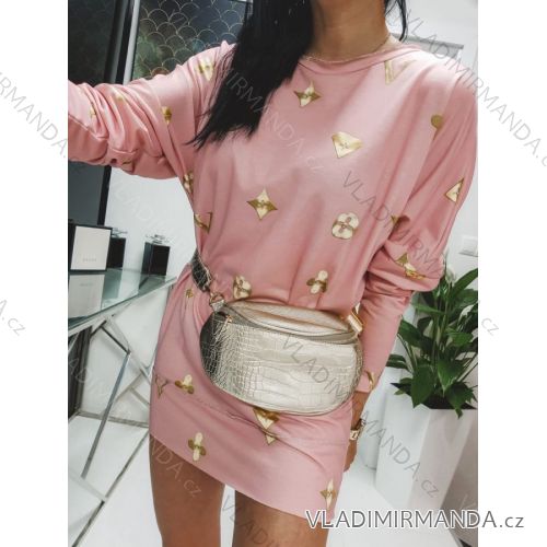 Summer long sleeve flowered women's dress (UNI S / L) ITALIAN FASHION IMK20150