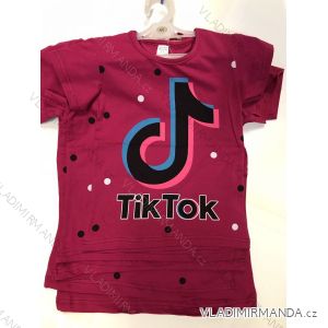 Tričko TikTok krátký rukáv dětské dorost dívčí (2-10 let) TURECKÁ VÝROBA TVB20119