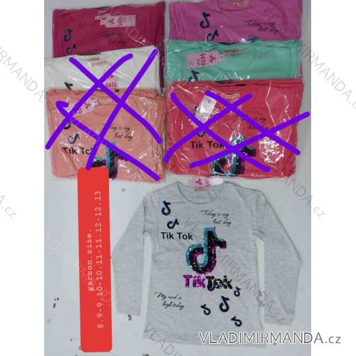 T-shirt short sleeve children´s girl (8-12 years) TURKISH PRODUCTION TVB20011