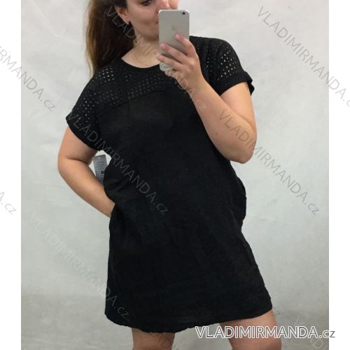 Šaty volnočasové krátký rukáv dámské (uni xl/2xl) ITALSKá MODA IM720202